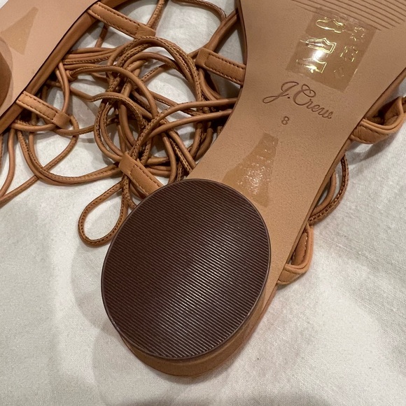 J. Crew lace-up strappy sandals in vachetta - Picture 5 of 9